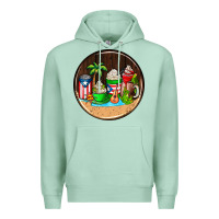 Seafoam puerto rico coasters Premium Hoodie - AdoDesignShop