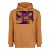 Meerkat Halloween Pumpkin Cobweb Background Heavyweight Hoodie - RanaPortraitStore