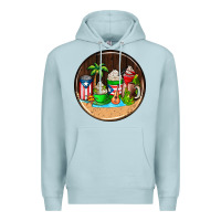 Blue Mist puerto rico coasters Premium Hoodie - AdoDesignShop