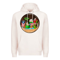 Pale Pink puerto rico coasters Premium Hoodie - AdoDesignShop