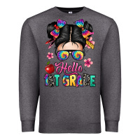 Charcoal Heather hello first grade Premium Sweatshirt - texasbilliewilder