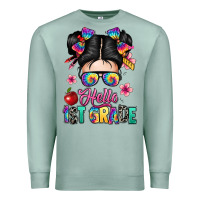 Seafoam hello first grade Premium Sweatshirt - texasbilliewilder