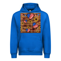 Cobalt 4th of july hearts seamless pattern Urban Hoodie - BundleAndBundleShop