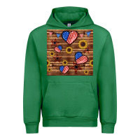 Emerald 4th of july hearts seamless pattern Urban Hoodie - BundleAndBundleShop