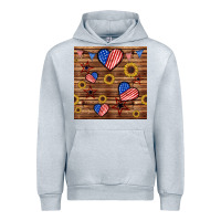 Heather Grey 4th of july hearts seamless pattern Urban Hoodie - BundleAndBundleShop