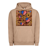 Pigment Burro 4th of july hearts seamless pattern Urban Hoodie - BundleAndBundleShop
