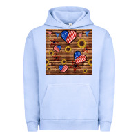 Pigment Grape Ice 4th of july hearts seamless pattern Urban Hoodie - BundleAndBundleShop