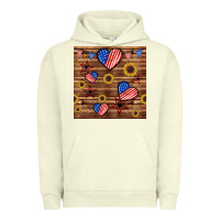 Pigment Pistachio 4th of july hearts seamless pattern Urban Hoodie - BundleAndBundleShop