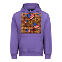 Tulip 4th of july hearts seamless pattern Urban Hoodie - BundleAndBundleShop