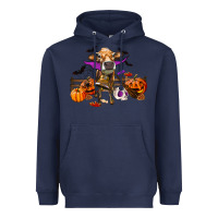 Navy Heifer Cow Halloween Heavyweight Hoodie - RanaPortraitStore