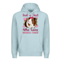 Blue Mist Just A Girl Love Who Loves Guinea Pigs Premium Hoodie - Artiststas