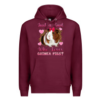 Burgundy Just A Girl Love Who Loves Guinea Pigs Premium Hoodie - Artiststas