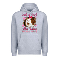 Heather Grey Just A Girl Love Who Loves Guinea Pigs Premium Hoodie - Artiststas