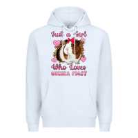 White Just A Girl Love Who Loves Guinea Pigs Premium Hoodie - Artiststas