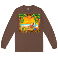 Chestnut sunset beach Long Sleeve Tee - BarkalooDesign