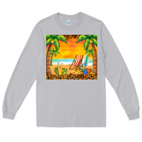 Moon Dust sunset beach Long Sleeve Tee - BarkalooDesign