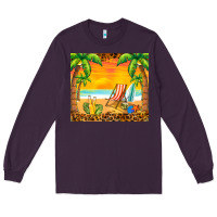 Plum sunset beach Long Sleeve Tee - BarkalooDesign