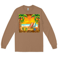 Toasted Coconut sunset beach Long Sleeve Tee - BarkalooDesign
