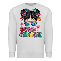 Dove Grey hello fourth grade Premium Sweatshirt - texasbilliewilder