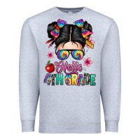 Heather Grey hello fourth grade Premium Sweatshirt - texasbilliewilder