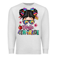 Oatmeal Heather hello fourth grade Premium Sweatshirt - texasbilliewilder