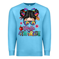 Ocean Blue hello fourth grade Premium Sweatshirt - texasbilliewilder