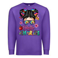 Purple hello fourth grade Premium Sweatshirt - texasbilliewilder