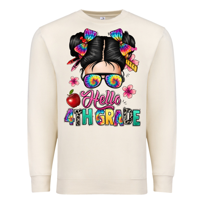 Hello Fourth Grade Premium Sweatshirt by texasbilliewilder | Teevron