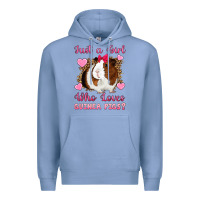 Colony Blue Just A Girl Love Who Loves Guinea Pigs Premium Hoodie - Artiststas