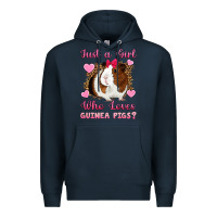 Navy Just A Girl Love Who Loves Guinea Pigs Premium Hoodie - Artiststas