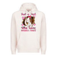Pale Pink Just A Girl Love Who Loves Guinea Pigs Premium Hoodie - Artiststas