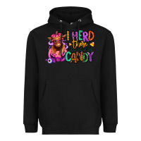 Black I herd there would be candy Heifer Heavyweight Hoodie - RanaPortraitStore