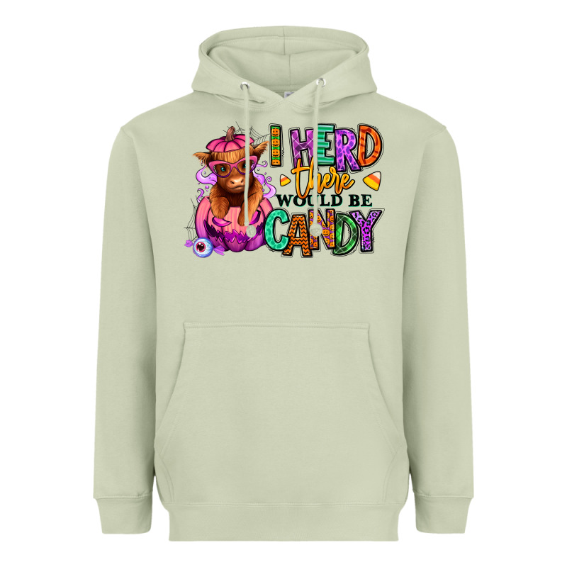I Herd There Would Be Candy Heifer Heavyweight Hoodie by RanaPortraitStore | Teevron