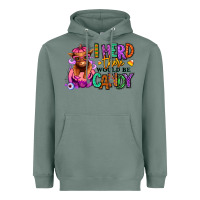 Sage I herd there would be candy Heifer Heavyweight Hoodie - RanaPortraitStore