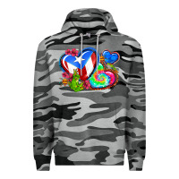 Slate Camo western leopard puerto rico hearts Premium Hoodie - AdoDesignShop