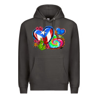 Smoke western leopard puerto rico hearts Premium Hoodie - AdoDesignShop