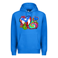 True Royal western leopard puerto rico hearts Premium Hoodie - AdoDesignShop