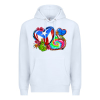 White western leopard puerto rico hearts Premium Hoodie - AdoDesignShop