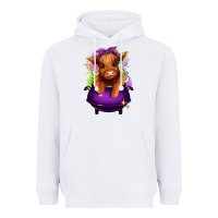 White Halloween Heifer Heavyweight Hoodie - RanaPortraitStore