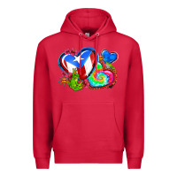 Cardinal western leopard puerto rico hearts Premium Hoodie - AdoDesignShop