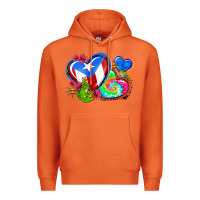 Carrot western leopard puerto rico hearts Premium Hoodie - AdoDesignShop