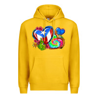 Lemon western leopard puerto rico hearts Premium Hoodie - AdoDesignShop