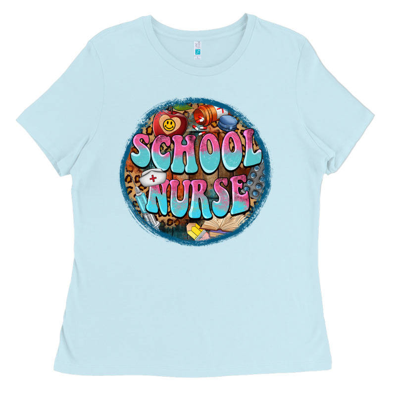 Western Groovy School Nurse Ladies Tee by BarkalooDesign | Teevron