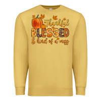 Antique Gold thankful blessed and kind of a mess Premium Sweatshirt - Zillion Design Studio