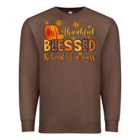 Chestnut thankful blessed and kind of a mess Premium Sweatshirt - Zillion Design Studio
