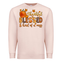 Pale Pink thankful blessed and kind of a mess Premium Sweatshirt - Zillion Design Studio