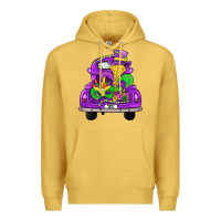 Antique Gold farm truck, mardi gras Premium Hoodie - JahusDesignShop