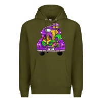 Army Green farm truck, mardi gras Premium Hoodie - JahusDesignShop