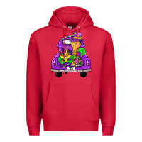Cardinal farm truck, mardi gras Premium Hoodie - JahusDesignShop