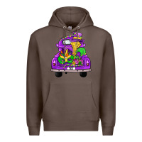 Coffee farm truck, mardi gras Premium Hoodie - JahusDesignShop